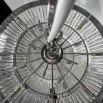 Подвесная люстра RH 1920s Odeon Clear Glass Fringe Chandelier D80 chrome