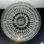 Подвесная люстра RH 1920s Odeon Clear Glass Fringe Chandelier D80 chrome