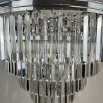 Подвесная люстра RH 1920s Odeon Clear Glass Fringe Chandelier D80 chrome