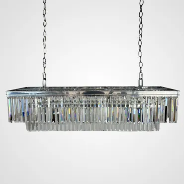 Подвесная люстра RH 1920S ODEON CLEAR GLASS FRINGE 120 chrome Подвесная люстра RH 1920S ODEON CLEAR GLASS FRINGE 120 chrome