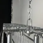 Подвесная люстра RH 1920S ODEON CLEAR GLASS FRINGE 120 chrome