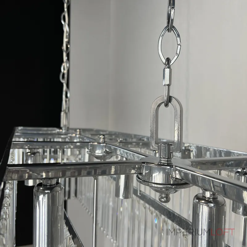 Подвесная люстра RH 1920S ODEON CLEAR GLASS FRINGE 120 chrome