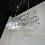 Подвесная люстра RH 1920S ODEON CLEAR GLASS FRINGE 120 chrome