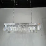 Подвесная люстра RH 1920S ODEON CLEAR GLASS FRINGE 120 chrome