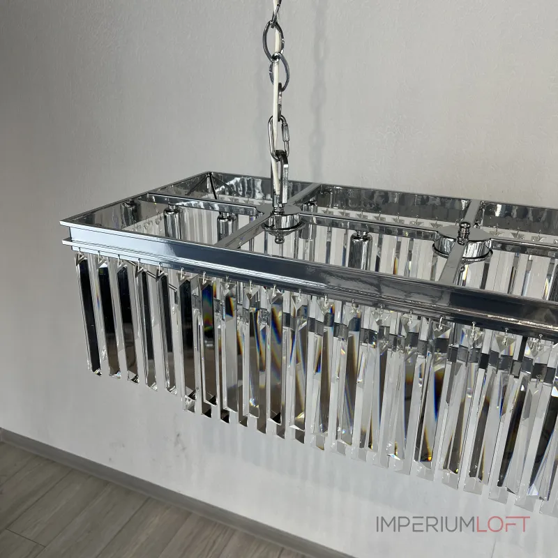 Подвесная люстра RH 1920S ODEON CLEAR GLASS FRINGE 120 chrome