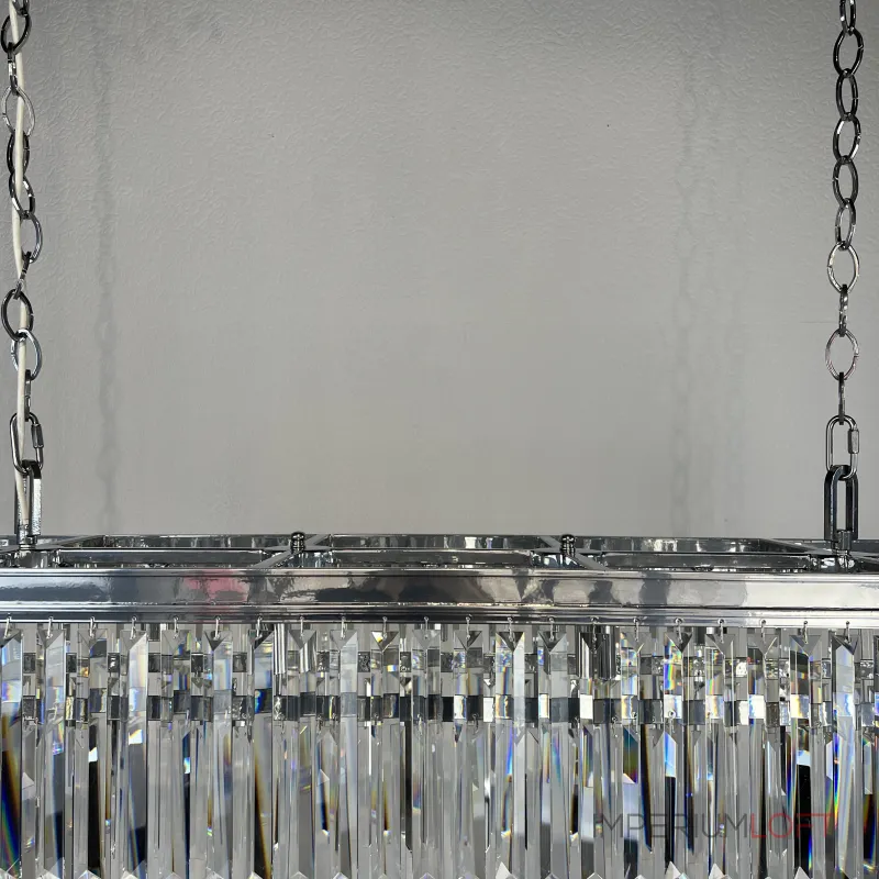 Подвесная люстра RH 1920S ODEON CLEAR GLASS FRINGE 120 chrome