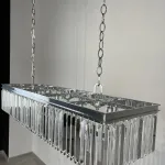 Подвесная люстра RH 1920S ODEON CLEAR GLASS FRINGE 120 chrome