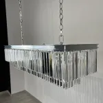 Подвесная люстра RH 1920S ODEON CLEAR GLASS FRINGE 120 chrome