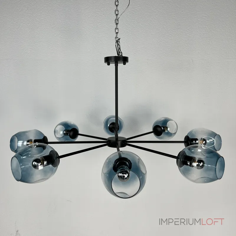 Люстра на штанге MARINE B 8 Black/Blue от ImperiumLoft