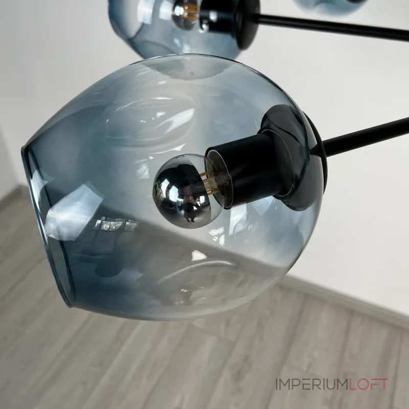 Люстра на штанге MARINE B 8 Black/Blue от ImperiumLoft