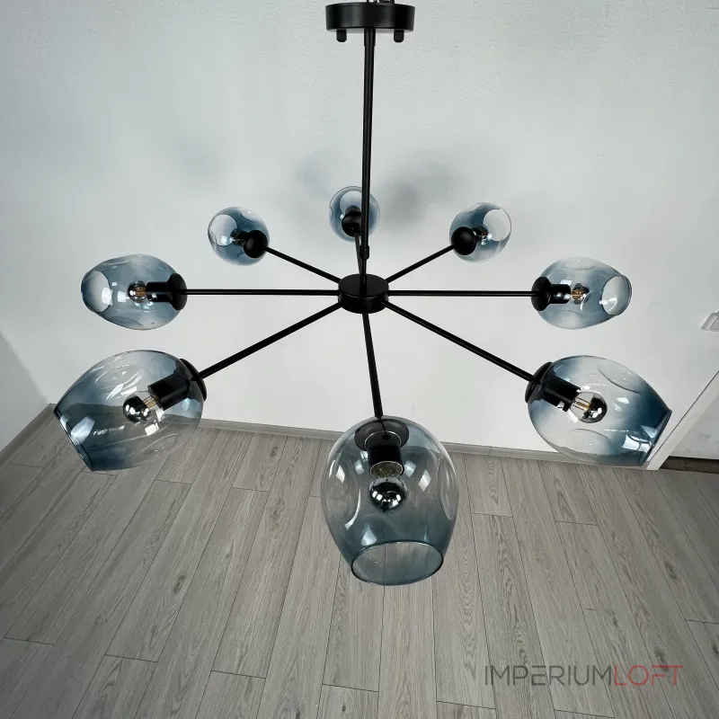 Люстра на штанге MARINE B 8 Black/Blue от ImperiumLoft
