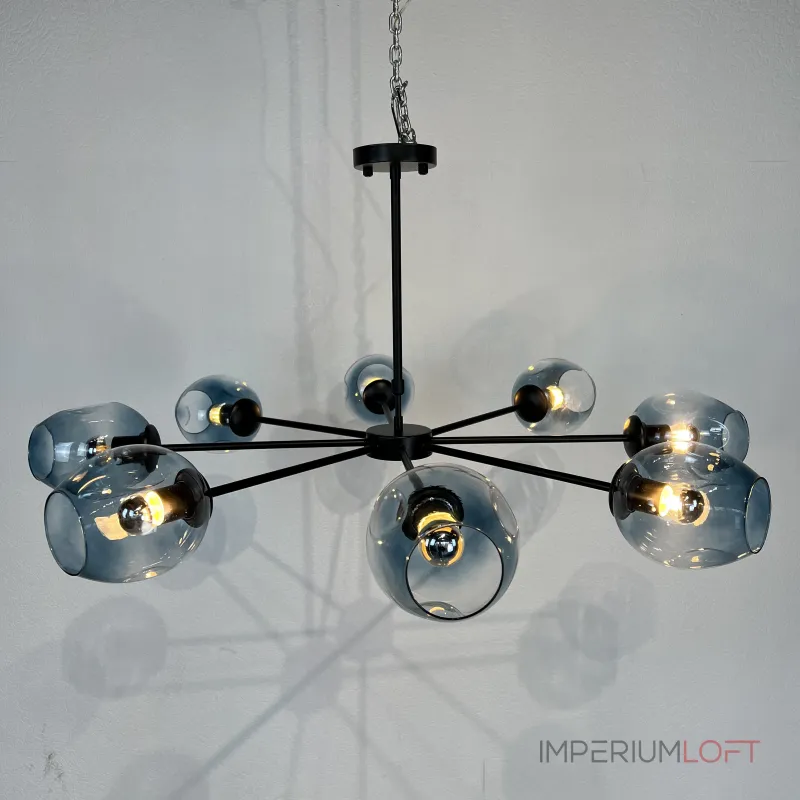 Люстра на штанге MARINE B 8 Black/Blue от ImperiumLoft