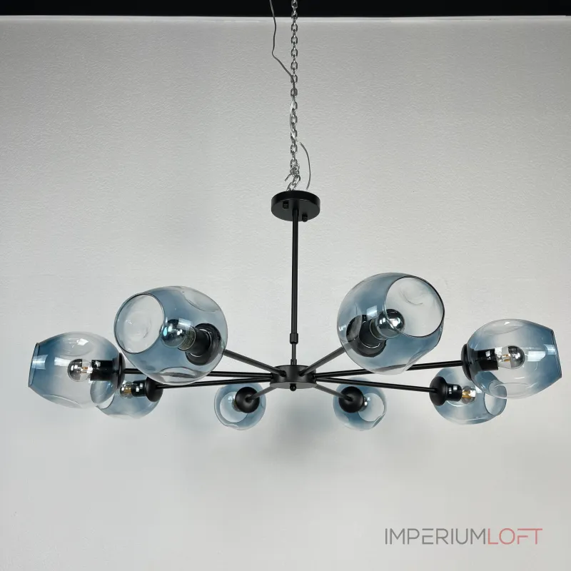 Люстра на штанге MARINE B 8 Black/Blue от ImperiumLoft
