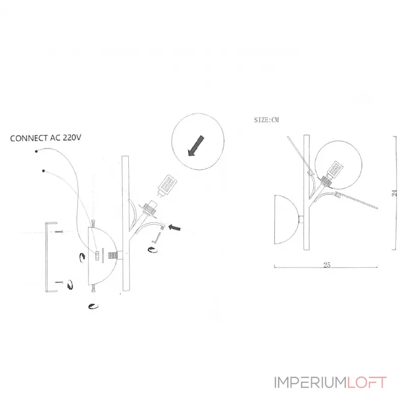 Настенный светильник Light of MATISSE WALL Multicolored от ImperiumLoft