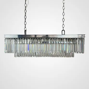 Подвесная люстра RH 1920S ODEON CLEAR GLASS FRINGE chrome 100 Подвесная люстра RH 1920S ODEON CLEAR GLASS FRINGE chrome 100