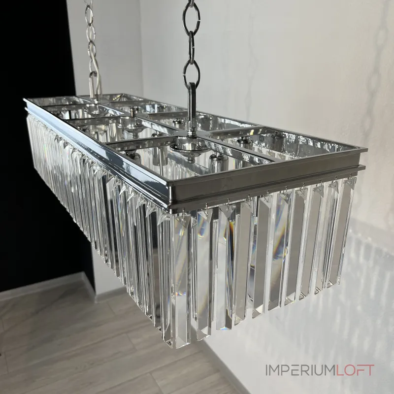 Подвесная люстра RH 1920S ODEON CLEAR GLASS FRINGE chrome 100