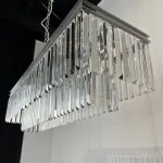 Подвесная люстра RH 1920S ODEON CLEAR GLASS FRINGE chrome 100