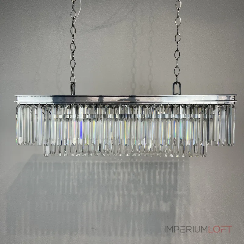 Подвесная люстра RH 1920S ODEON CLEAR GLASS FRINGE chrome 100