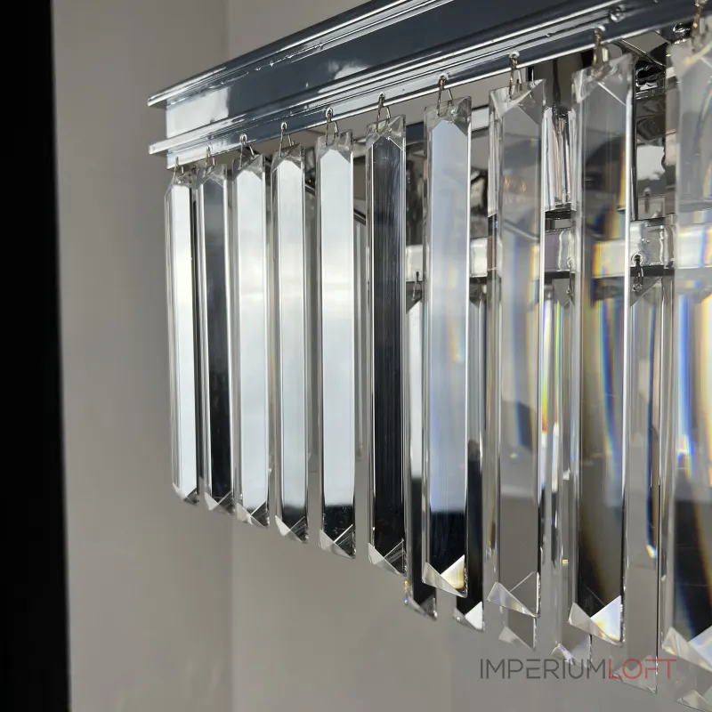 Подвесная люстра RH 1920S ODEON CLEAR GLASS FRINGE chrome 100