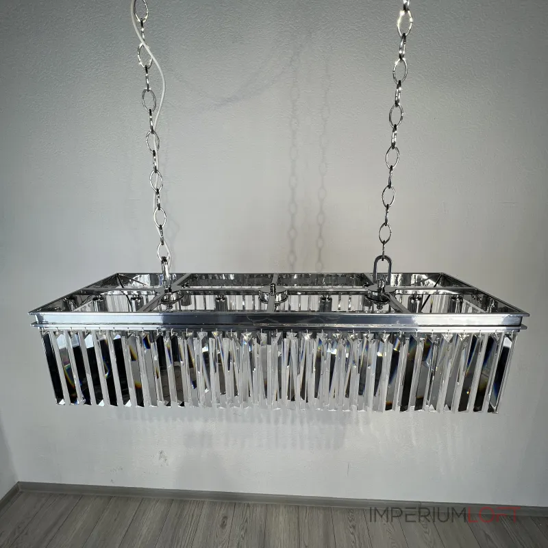 Подвесная люстра RH 1920S ODEON CLEAR GLASS FRINGE chrome 100