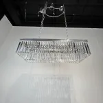 Подвесная люстра RH 1920S ODEON CLEAR GLASS FRINGE chrome 100