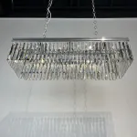Подвесная люстра RH 1920S ODEON CLEAR GLASS FRINGE chrome 100