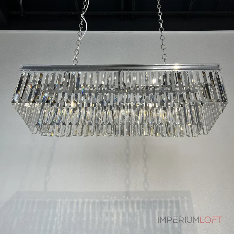 Подвесная люстра RH 1920S ODEON CLEAR GLASS FRINGE chrome 100