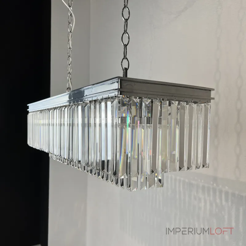 Подвесная люстра RH 1920S ODEON CLEAR GLASS FRINGE chrome 100