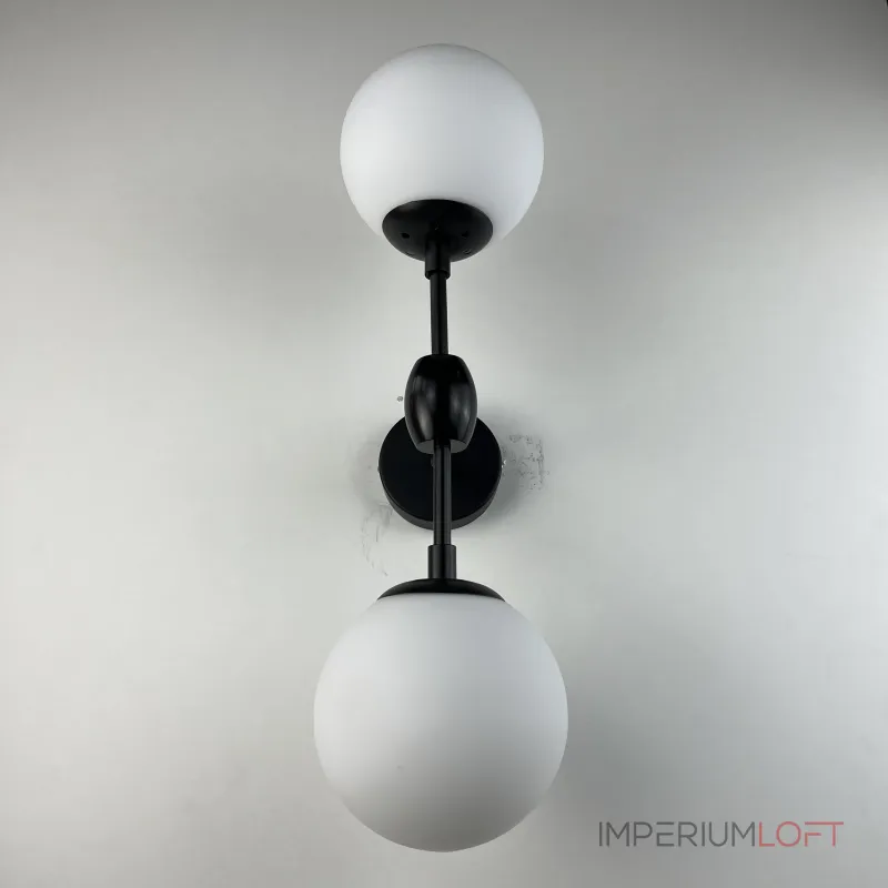 Бра Modo 2 Globes Black and white glass от ImperiumLoft Бра Modo 2 Globes Black and white glass от ImperiumLoft