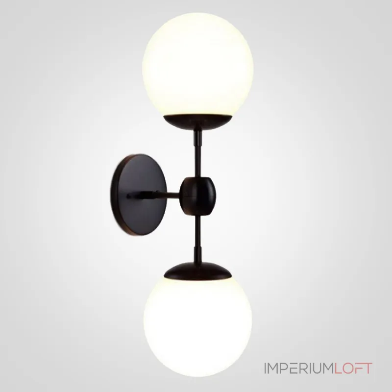 Бра Modo 2 Globes Black and white glass от ImperiumLoft Бра Modo 2 Globes Black and white glass от ImperiumLoft