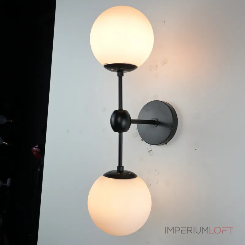 Бра Modo 2 Globes Black and white glass от ImperiumLoft Бра Modo 2 Globes Black and white glass от ImperiumLoft