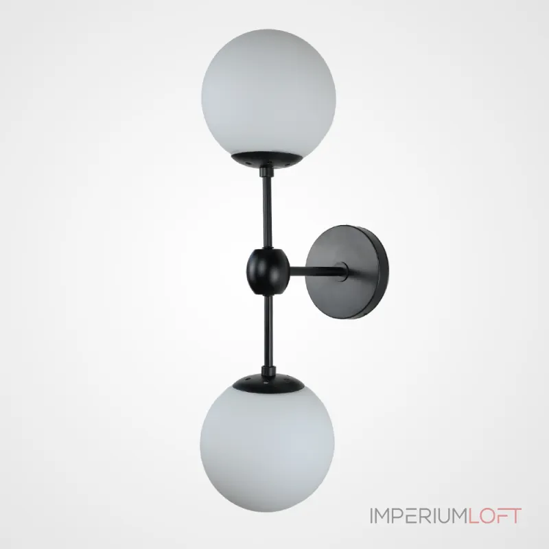 Бра Modo 2 Globes Black and white glass от ImperiumLoft Бра Modo 2 Globes Black and white glass от ImperiumLoft