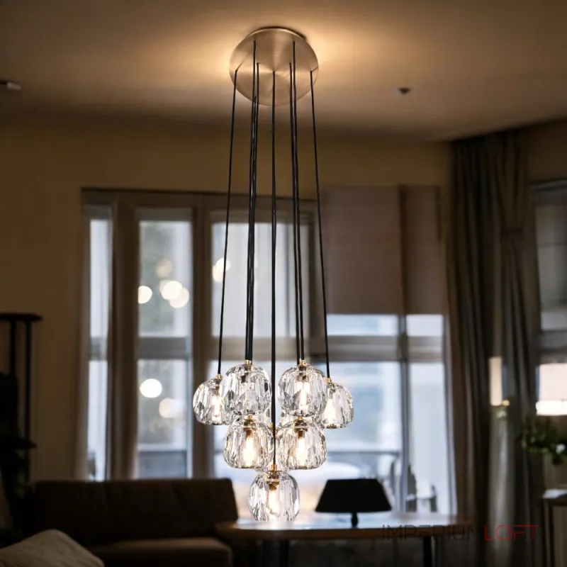 Подвесная люстра Boule De Cristal Round Cluster Chandelier 10 