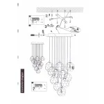 Подвесная люстра Boule De Cristal Round Cluster Chandelier 10 