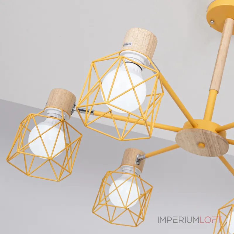 Потолочная люстра CORF B3 Yellow 6 lamps от ImperiumLoft