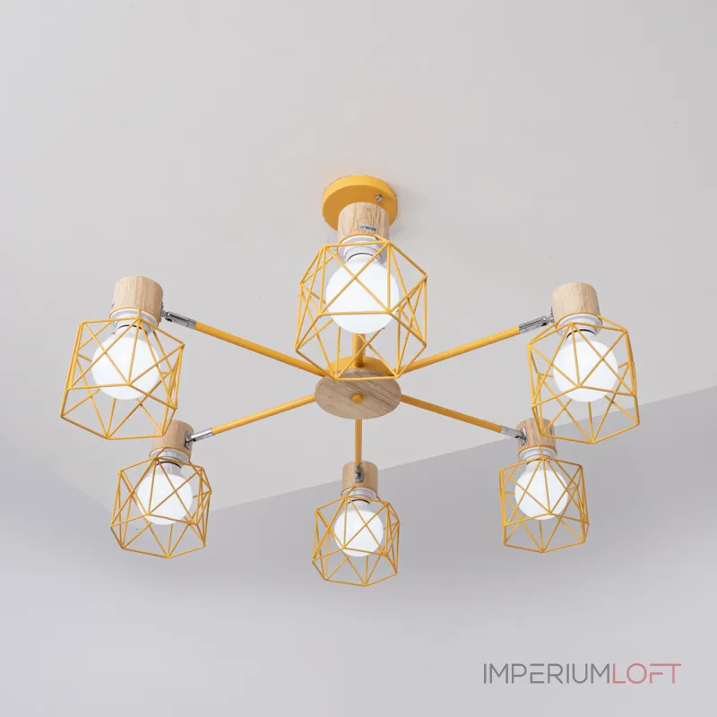 Потолочная люстра CORF B3 Yellow 6 lamps от ImperiumLoft