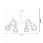 Потолочная люстра CORF B3 Yellow 6 lamps от ImperiumLoft