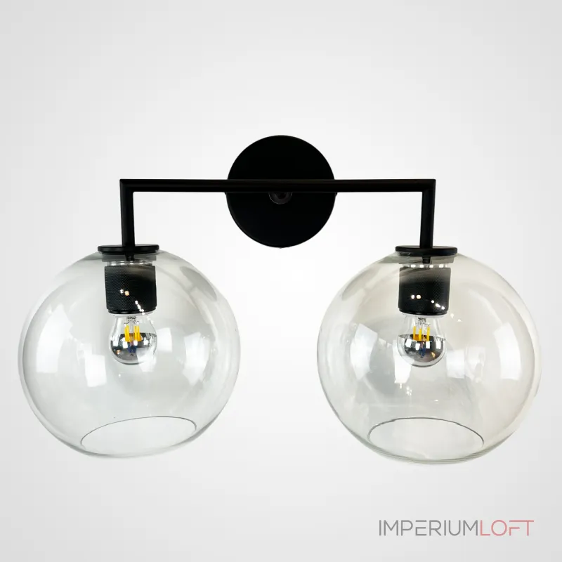Бра RH Utilitaire Globe Shade Double Sconce Black от ImperiumLoft Бра RH Utilitaire Globe Shade Double Sconce Black от ImperiumLoft