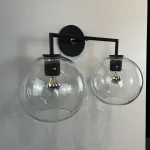 Бра RH Utilitaire Globe Shade Double Sconce Black от ImperiumLoft