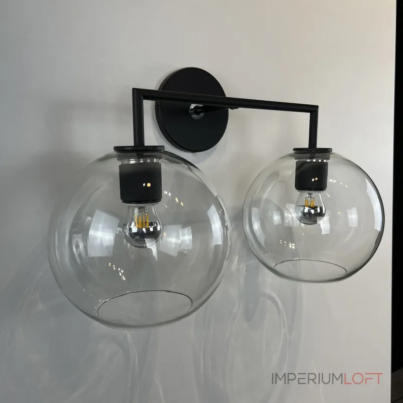 Бра RH Utilitaire Globe Shade Double Sconce Black от ImperiumLoft Бра RH Utilitaire Globe Shade Double Sconce Black от ImperiumLoft