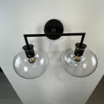 Бра RH Utilitaire Globe Shade Double Sconce Black от ImperiumLoft