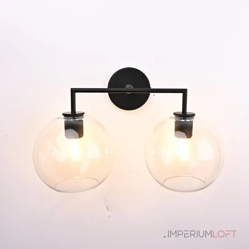 Бра RH Utilitaire Globe Shade Double Sconce Black от ImperiumLoft Бра RH Utilitaire Globe Shade Double Sconce Black от ImperiumLoft