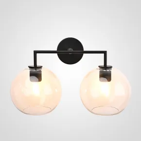 Бра RH Utilitaire Globe Shade Double Sconce Black Бра RH Utilitaire Globe Shade Double Sconce Black