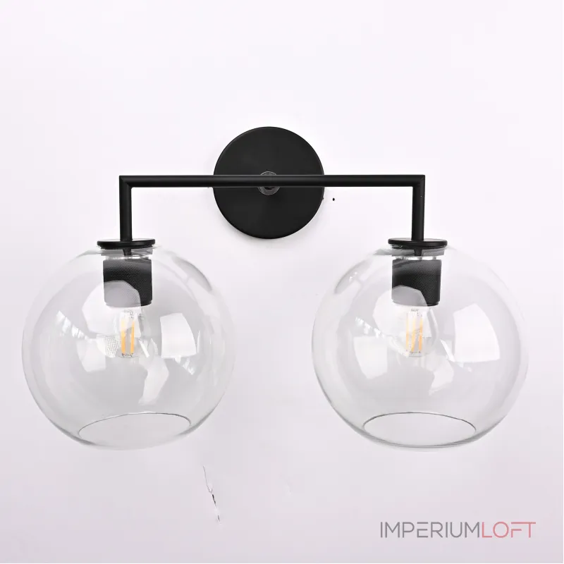 Бра RH Utilitaire Globe Shade Double Sconce Black от ImperiumLoft Бра RH Utilitaire Globe Shade Double Sconce Black от ImperiumLoft