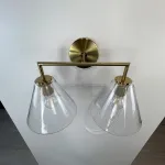 Бра RH Utilitaire Funnel Shade Double Sconce Brass от ImperiumLoft