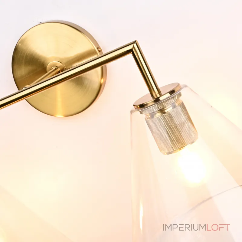 Бра RH Utilitaire Funnel Shade Double Sconce Brass от ImperiumLoft