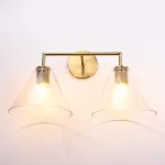Бра RH Utilitaire Funnel Shade Double Sconce Brass от ImperiumLoft