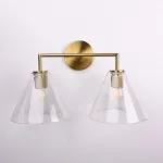 Бра RH Utilitaire Funnel Shade Double Sconce Brass от ImperiumLoft