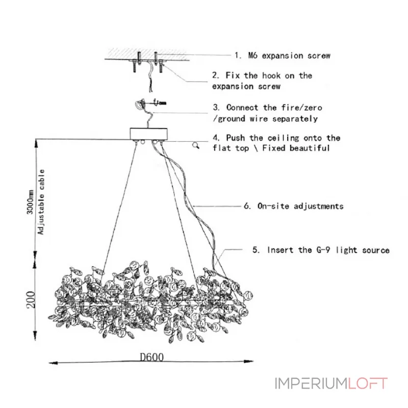 Подвесная люстра CARAMELLY A D60 от ImperiumLoft