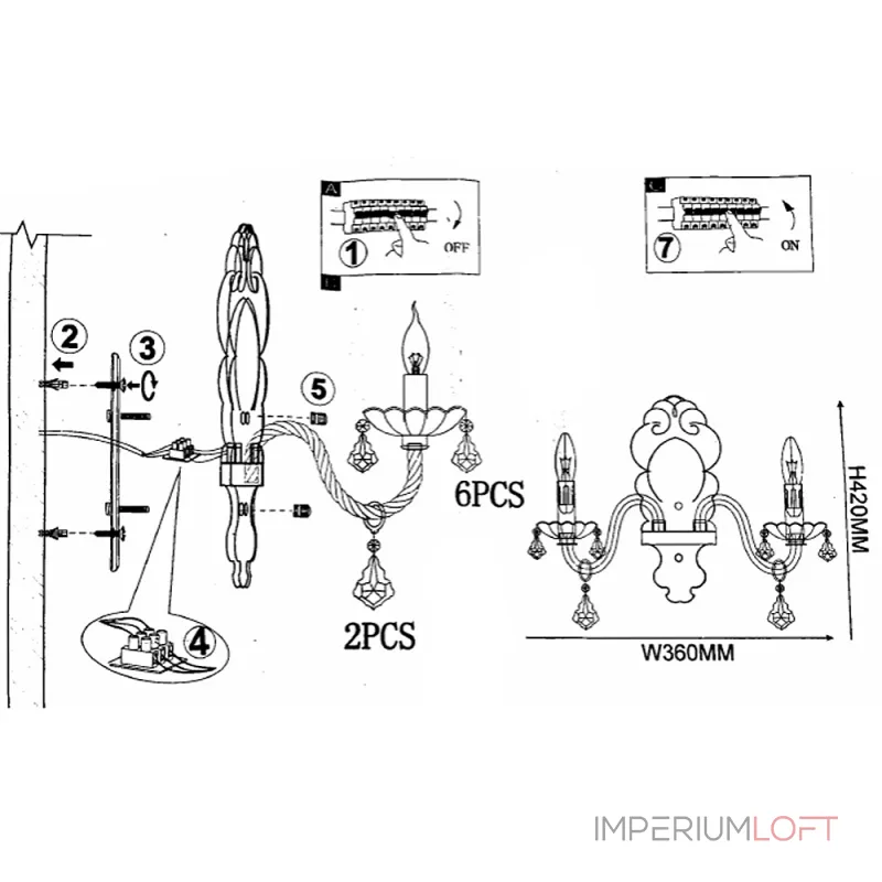 Бра RAINBOW WALL от ImperiumLoft Бра RAINBOW WALL от ImperiumLoft